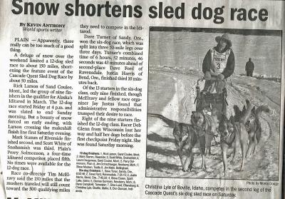  Wenatchee World Clipping of Race