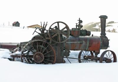 Steam Tractor Sits Silently