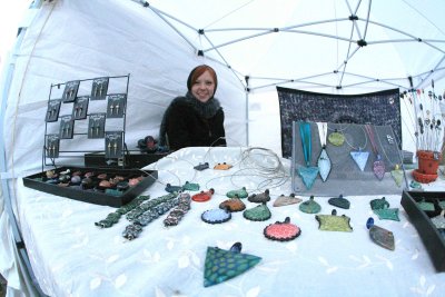 Vendor  Emily Selling Her NIce Handmade Wares..