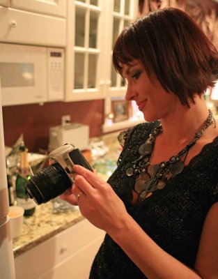 Tonya Adjusts The Setting On Her Minolta Film 35mm Camera