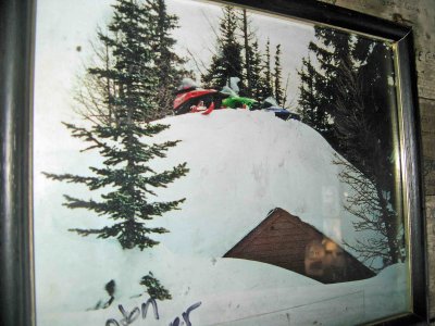  Photo ( In Cabin) Of Eric And His Friends On Cabin Roof In Early 1990's On High Snow Year.