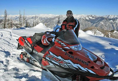  Mad Monte With His Polaris And Winter Wonderful View Behind