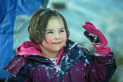 Little Sunshine ,, Nattilie Enjoying Playing In The Snow