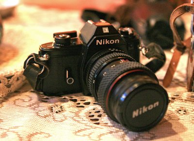  Mom's Minty Nikon  EM  35mm SLR