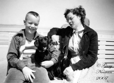 Gary, mom and dog jackie Puget Sound.