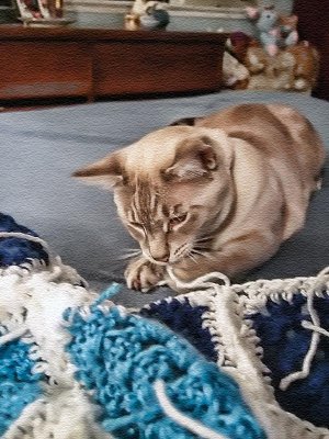 Trying To Unravel Mom's Crocheting