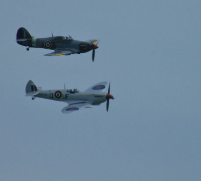 Hurricane (top) and Spitfire