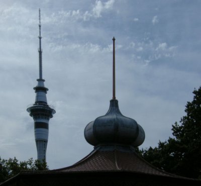 SkyTower from Albert Park Auckland