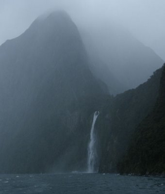 Misty Waterfall, Milford Sound