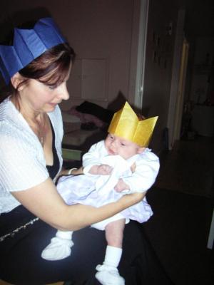 baby Katie and nanny new years day 2006