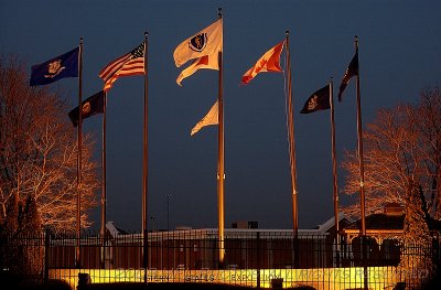 Eastern States Exposition Entrance at Night