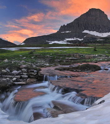 Reynolds Creek Cascades Red Sky Sunrise