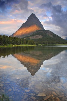 MT - Swiftcurrent Lake Stormy Reflection 1