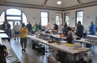 The former waiting room of Marion Union Station. Over 400 models were on display during the event.