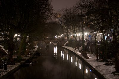 Utrecht in the snow with Dom tower