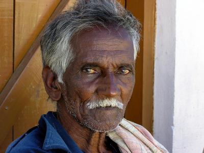 This old man was having tea at a tea shop that we stopped at.