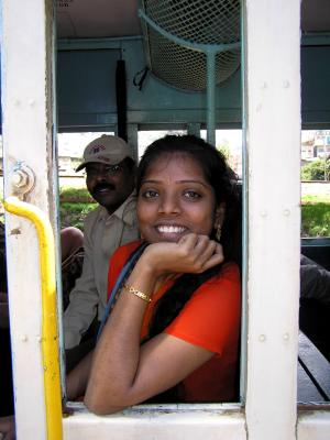 Another fellow traveler.  This lady was in the both just in front of me in the same carriage.