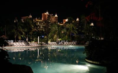 Dec 5 - Atlantis pool by night