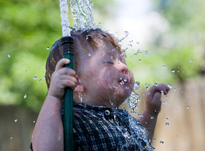 Feb 24 - Thomas takes a shower