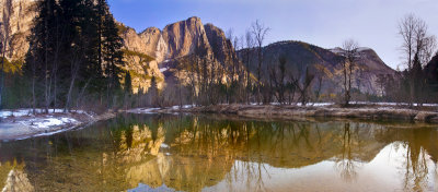 Upper Yosemite Falls from Swinging Bridge