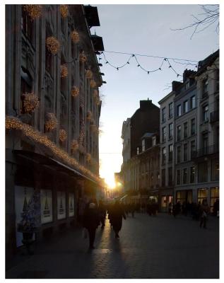 Sunset on main street