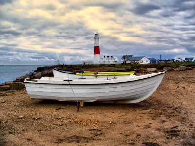 Boats at Portland Bill Lighthouse