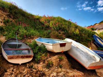Boats at Lulworth Cove