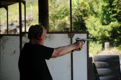 Pistol shooting at Whakatane Pistol Club