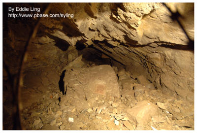 Gold mine, few hundred feet underground