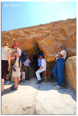 Entrance to Giza pyramid