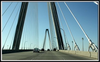 The big bridge heading into Charleston