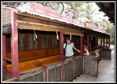 The train to Rafiki's Planet Watch conservation area