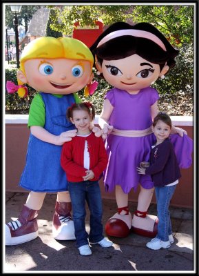 The girls with Annie and June from Little Einsteins
