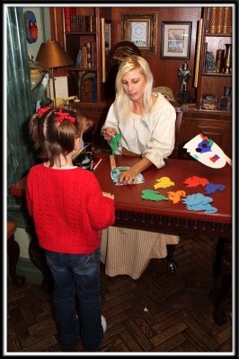 Noelle gets a new charm on her mask in England