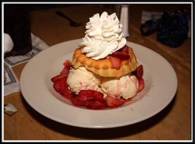 Katie's massive and glorious Strawberry Shortcake from The Cheesecake Factory (I couldn't finish it!)