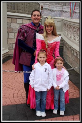 The girls with Sleeping Beauty and Prince Phillip