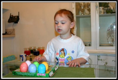 Waiting for the eggs to dry