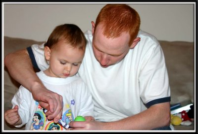Daddy helps