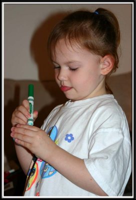 Noelle starts her masterpiece