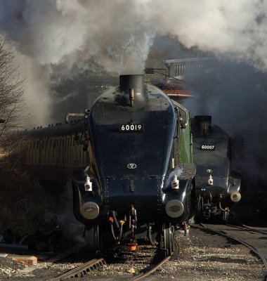 60019 Bittern passes the Grosmont shed with the 09.30 departure to Pickering .jpg