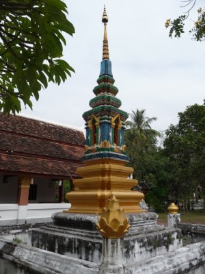 Stupa inside temple grounds