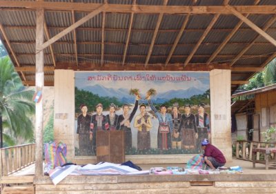 Patriotic mural, village hall