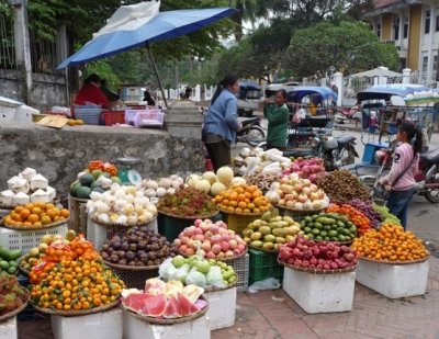 Fruit and veg stall, produce market
