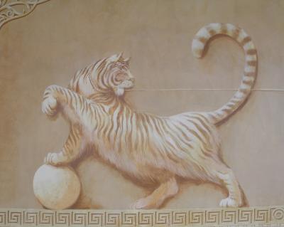Tiger mural, Raffles