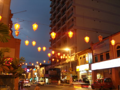 New Year decorations by night