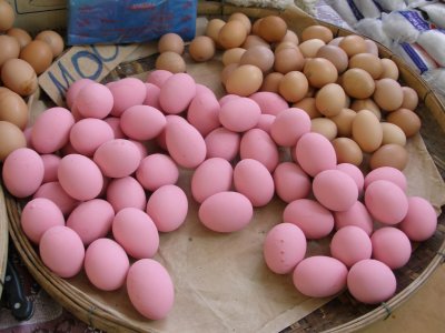 Pink eggs, Talat Thong Khan Kham
