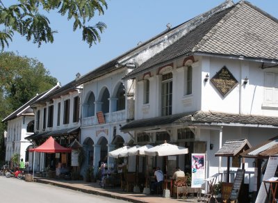 Shops and restaurants in main street