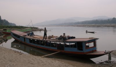 Riverboat at Pak Lai before departure