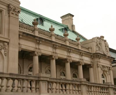 Handley Library, side view.