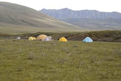 Camp, Yellow Tent is ours-062509-ANWR, Aichilik River, AK-#0728.jpg